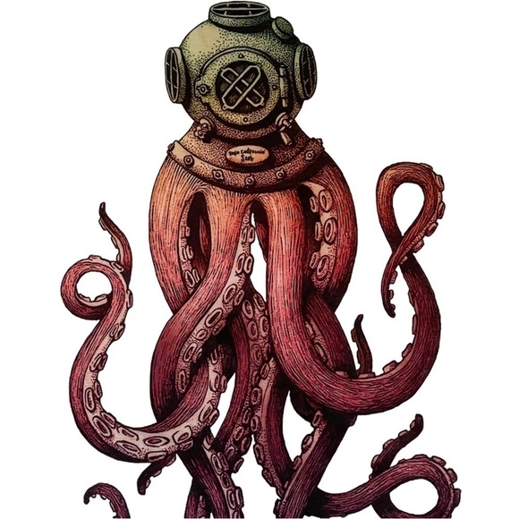 La Paz California Sur Graphic White T-Shirt, octopus- Size Large - Picture 4 of 12